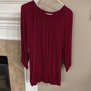 Elegant Burgundy Women's Top